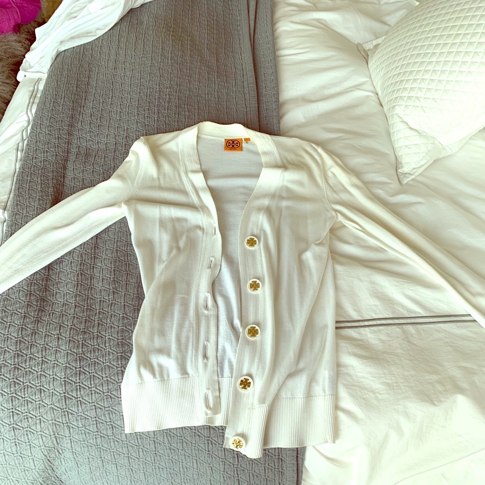 Tory Burch long sleeved cotton cardigan